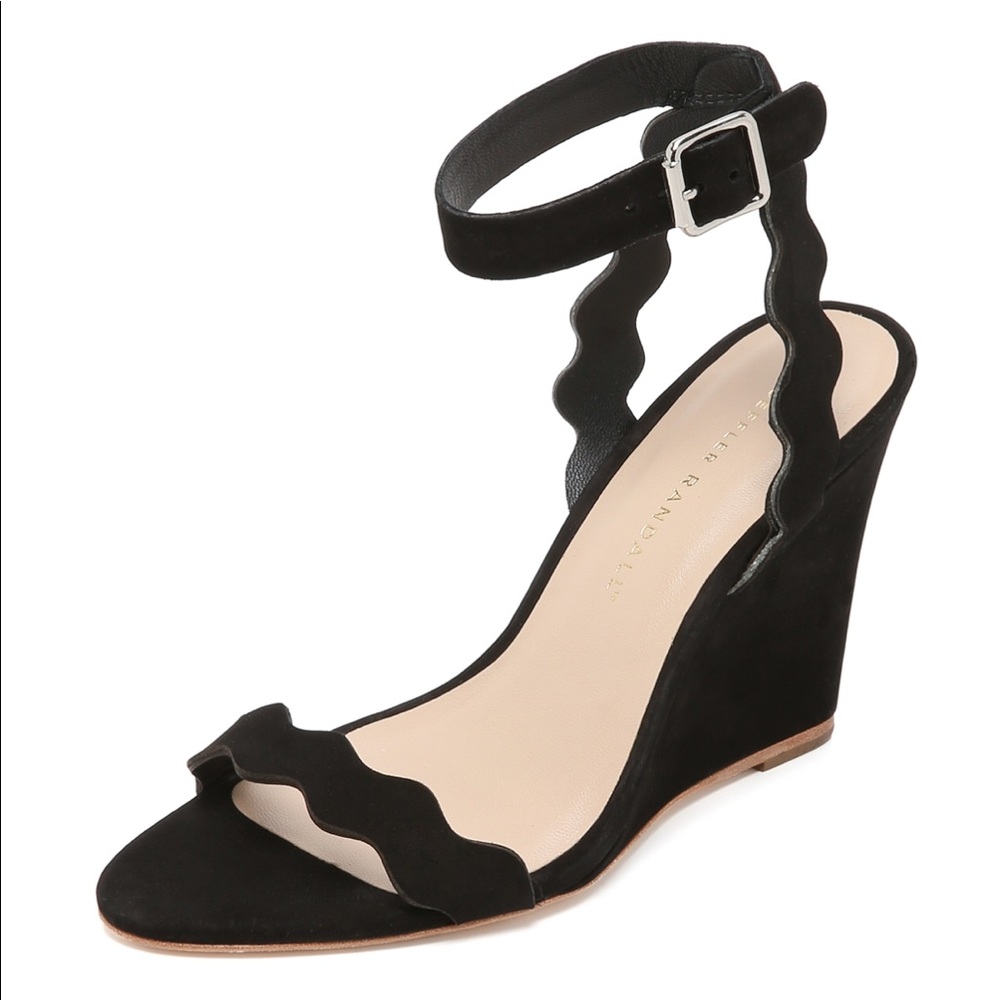 Loeffler Randall Piper Wedge Sandals in Black